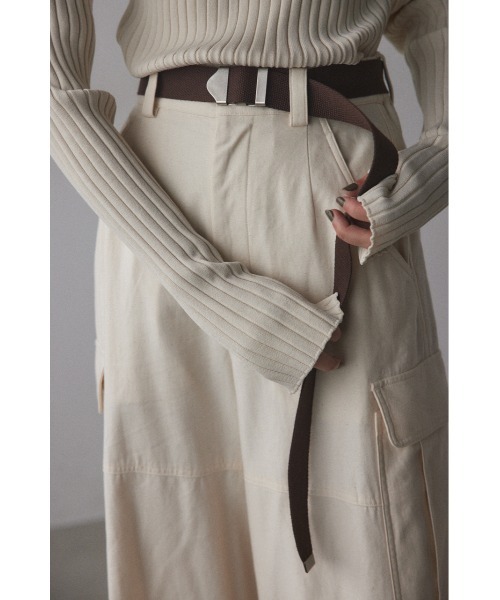 BLACK BY MOUSSY（ブラックバイマウジー）の「tape belt(テープベルト）（ベルト・レディース・ブラック/オフホワイト/ブラウン・FREE）」の3枚目の写真