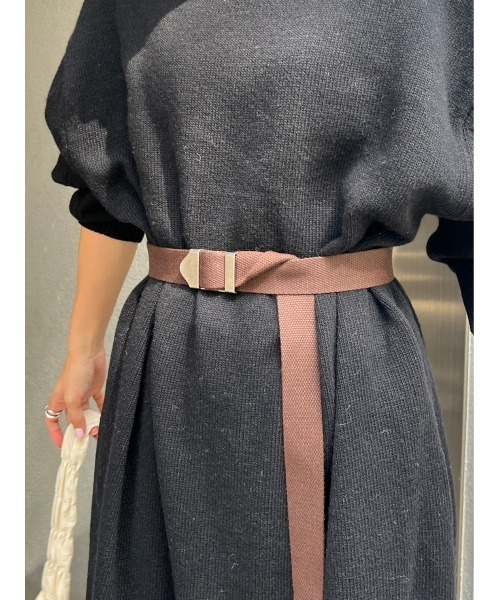 BLACK BY MOUSSY（ブラックバイマウジー）の「tape belt(テープベルト）（ベルト・レディース・ブラック/オフホワイト/ブラウン・FREE）」の7枚目の写真