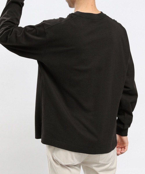 GLOBAL WORK Smile Seed Store（グローバルワーク スマイルシードストア）の「コットンＴシャツ長袖（Tシャツ/カットソー・メンズ・ブラック/モカ/ダークグレー/オフホワイト・MEDIUM/X-LARGE/LARGE/SMALL）」の7枚目の写真