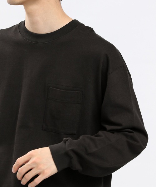 GLOBAL WORK Smile Seed Store（グローバルワーク スマイルシードストア）の「コットンＴシャツ長袖（Tシャツ/カットソー・メンズ・ブラック/モカ/ダークグレー/オフホワイト・MEDIUM/X-LARGE/LARGE/SMALL）」の9枚目の写真