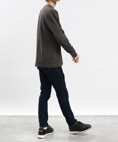 GLOBAL WORK Smile Seed Store（グローバルワーク スマイルシードストア）の「コットンＴシャツ長袖（Tシャツ/カットソー・メンズ・ブラック/モカ/ダークグレー/オフホワイト・MEDIUM/X-LARGE/LARGE/SMALL）」の12枚目の写真