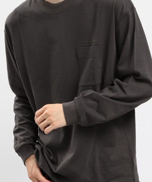 GLOBAL WORK Smile Seed Store（グローバルワーク スマイルシードストア）の「コットンＴシャツ長袖（Tシャツ/カットソー・メンズ・ブラック/モカ/ダークグレー/オフホワイト・MEDIUM/X-LARGE/LARGE/SMALL）」の17枚目の写真