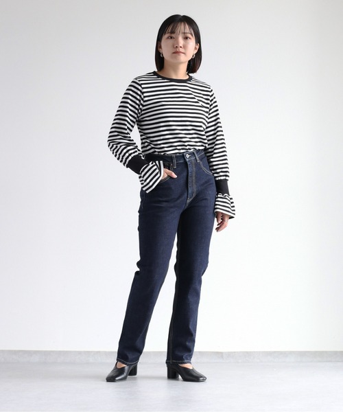 cepo（セポ）の「キャンディースリーブロンＴｅｅ（Tシャツ/カットソー・レディース・キャメル/オフホワイト/ブラック・M）」の10枚目の写真