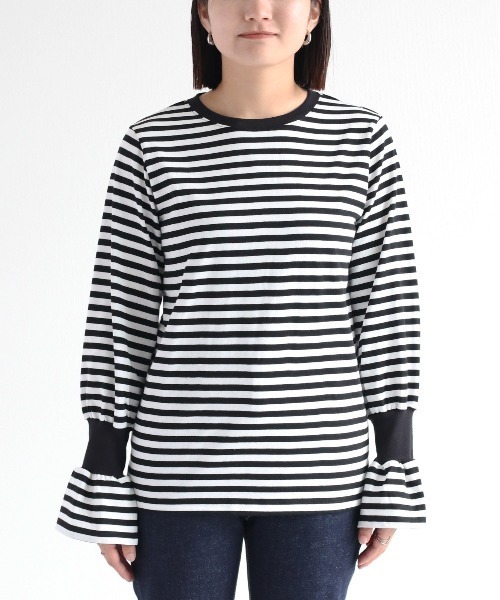 cepo（セポ）の「キャンディースリーブロンＴｅｅ（Tシャツ/カットソー・レディース・キャメル/オフホワイト/ブラック・M）」の15枚目の写真