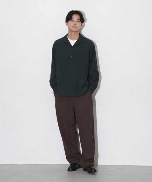 NANO universe（ナノユニバース）の「ドレープワイドイージーパンツ（その他パンツ・メンズ・ブラウン/チャコール/グリーン・XL/M/L/S）」の21枚目の写真