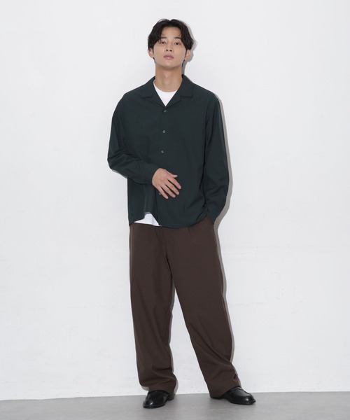 NANO universe（ナノユニバース）の「ドレープワイドイージーパンツ（その他パンツ・メンズ・ブラウン/チャコール/グリーン・XL/M/L/S）」の20枚目の写真