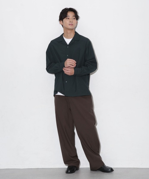 NANO universe（ナノユニバース）の「ドレープワイドイージーパンツ（その他パンツ・メンズ・ブラウン/チャコール/グリーン・XL/M/L/S）」の18枚目の写真