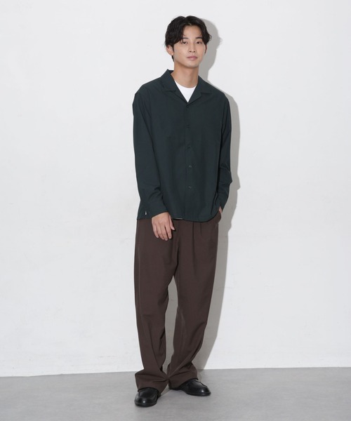 NANO universe（ナノユニバース）の「ドレープワイドイージーパンツ（その他パンツ・メンズ・ブラウン/チャコール/グリーン・XL/M/L/S）」の14枚目の写真