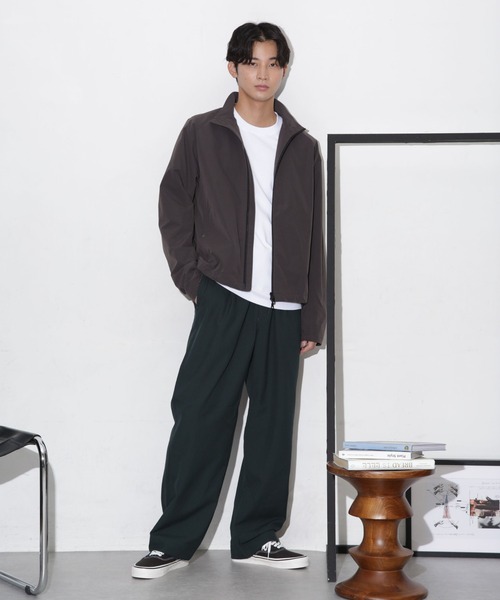 NANO universe（ナノユニバース）の「ドレープワイドイージーパンツ（その他パンツ・メンズ・ブラウン/チャコール/グリーン・XL/M/L/S）」の7枚目の写真