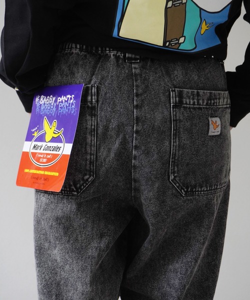 （What it isNt）ART BY MARKGONZALES（ワットイットイズント）の「【（What it isNt）ART BY MARKGONZALES / (ワットイットイズント) アートバイ マークゴンザレス 】 SKATE PANTS DENIM（デニムパンツ・メンズ・ライトブルー/ブラック系その他・L/M）」の4枚目の写真