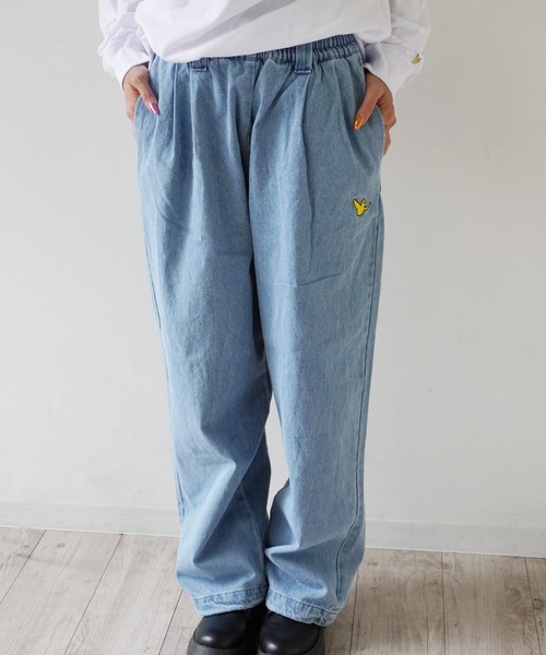 （What it isNt）ART BY MARKGONZALES（ワットイットイズント）の「【（What it isNt）ART BY MARKGONZALES / (ワットイットイズント) アートバイ マークゴンザレス 】 SKATE PANTS DENIM（デニムパンツ・メンズ・ライトブルー/ブラック系その他・L/M）」の9枚目の写真