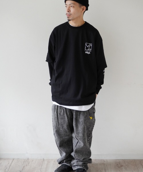 （What it isNt）ART BY MARKGONZALES（ワットイットイズント）の「【（What it isNt）ART BY MARKGONZALES / (ワットイットイズント) アートバイ マークゴンザレス 】 SKATE PANTS DENIM（デニムパンツ・メンズ・ライトブルー/ブラック系その他・L/M）」の13枚目の写真