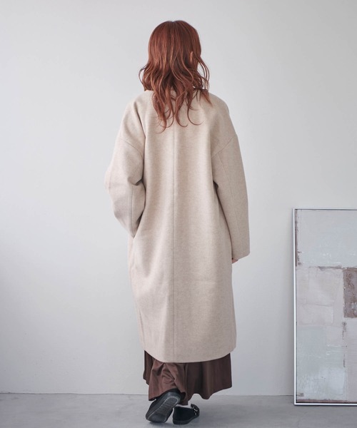 【未使用】Colenimo　Spring Over Coat　ノーカラーコート e81ae4974afd0cecf1fe37d56c3b65