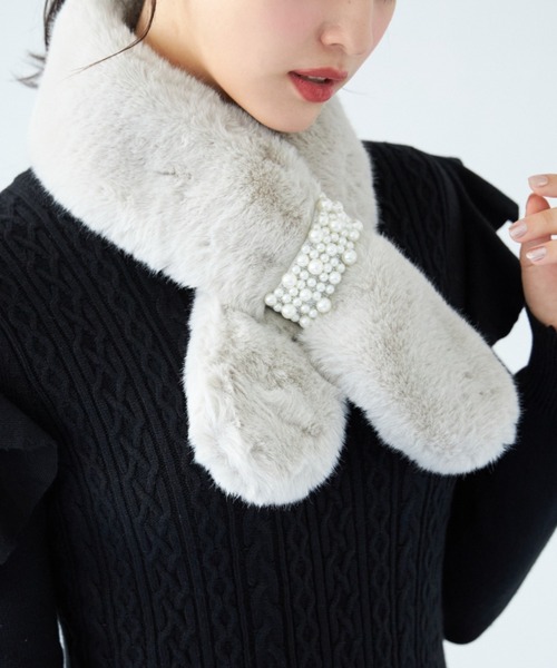 tocco closet（トッコ クローゼット）の「パール付きファーティ