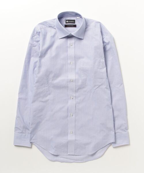 Perfect Suit FActory(パーフェクトスーツファクトリー)の「【形態安定】長袖ワイシャツ ストライプ ブルー(ビジネスシャツ・メンズ・ブルー・LL/3L/M/L/S)」の4枚目の写真