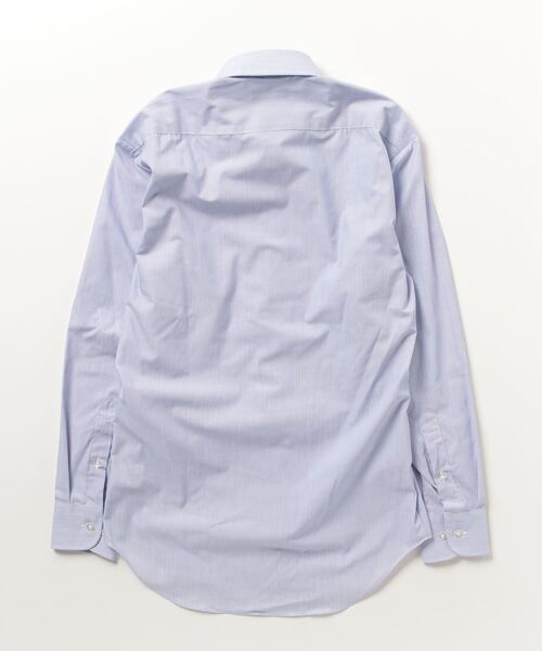 Perfect Suit FActory(パーフェクトスーツファクトリー)の「【形態安定】長袖ワイシャツ ストライプ ブルー(ビジネスシャツ・メンズ・ブルー・LL/3L/M/L/S)」の5枚目の写真