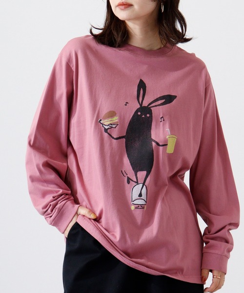 FUNALIVE(ファンアライブ)の「Shabby/シャビ SHABBY プリントL/TEE(Tシャツ/カットソー・メンズ・キャメル/ヘザーチャコール/ピンク系1/ピンク/ホワイト系1/アイボリー/ライトブラウン/カーキ/カーキ系1/オフホワイト/グレー系1/アイボリー系1・M/S/LL/L)」の11枚目の写真