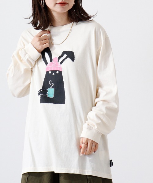 FUNALIVE(ファンアライブ)の「Shabby/シャビ SHABBY プリントL/TEE(Tシャツ/カットソー・メンズ・キャメル/ヘザーチャコール/ピンク系1/ピンク/ホワイト系1/アイボリー/ライトブラウン/カーキ/カーキ系1/オフホワイト/グレー系1/アイボリー系1・M/S/LL/L)」の18枚目の写真