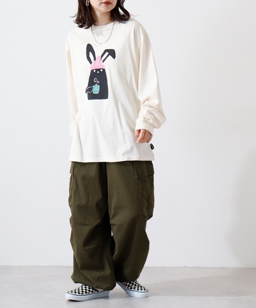 FUNALIVE(ファンアライブ)の「Shabby/シャビ SHABBY プリントL/TEE(Tシャツ/カットソー・メンズ・キャメル/ヘザーチャコール/ピンク系1/ピンク/ホワイト系1/アイボリー/ライトブラウン/カーキ/カーキ系1/オフホワイト/グレー系1/アイボリー系1・M/S/LL/L)」の22枚目の写真
