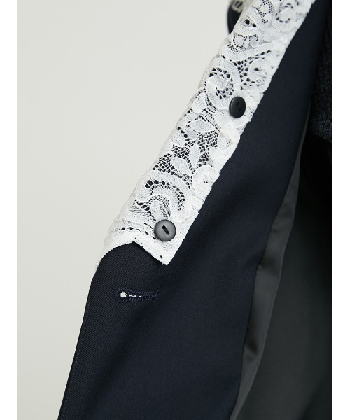 LILY BROWN（リリーブラウン）の「レースカラーシングルジャケット（その他アウター・レディース・ネイビー/グレー/その他・FREE）」の13枚目の写真