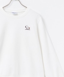 PEANUTS SNOOPY ワンポイント刺繍トレーナー