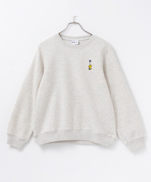 PEANUTS（ピーナッツ）の「PEANUTS SNOOPY ワンポイント刺繍トレーナー（スウェット・レディース・ミント/オートミール/チャコールグレー/アイボリー・M/L）」の16枚目の写真