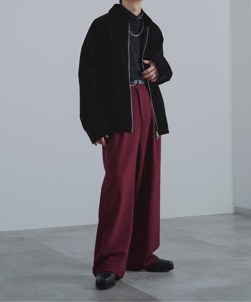 Ellno Loset（エルノロゼット）の「ダブルジップ別珍ブルゾン/セットアップ対応（ブルゾン・メンズ・チャコールグレー/ブラック・LARGE/SMALL/MEDIUM）」の8枚目の写真