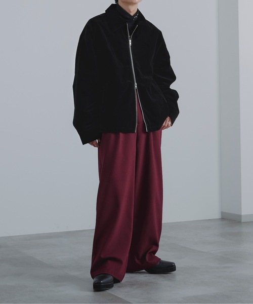 Ellno Loset（エルノロゼット）の「ダブルジップ別珍ブルゾン/セットアップ対応（ブルゾン・メンズ・チャコールグレー/ブラック・LARGE/SMALL/MEDIUM）」の9枚目の写真