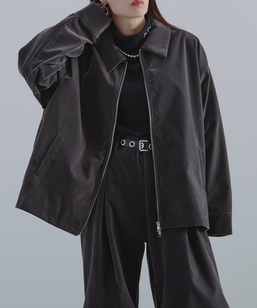 Ellno Loset（エルノロゼット）の「ダブルジップ別珍ブルゾン/セットアップ対応（ブルゾン・メンズ・チャコールグレー/ブラック・LARGE/SMALL/MEDIUM）」の10枚目の写真