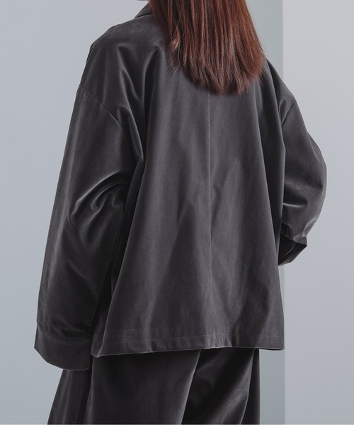 Ellno Loset（エルノロゼット）の「ダブルジップ別珍ブルゾン/セットアップ対応（ブルゾン・メンズ・チャコールグレー/ブラック・LARGE/SMALL/MEDIUM）」の14枚目の写真