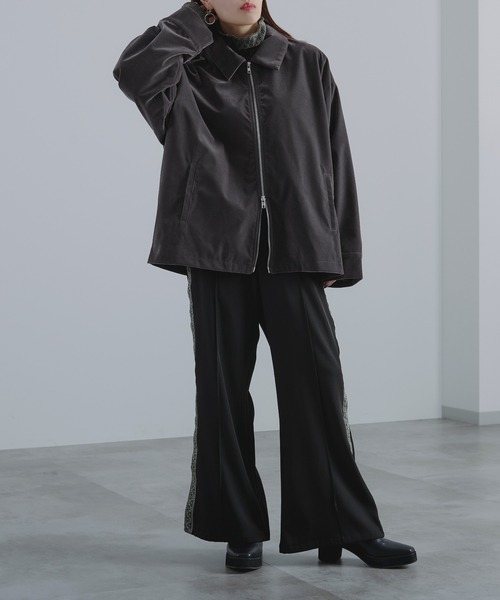 Ellno Loset（エルノロゼット）の「ダブルジップ別珍ブルゾン/セットアップ対応（ブルゾン・メンズ・チャコールグレー/ブラック・LARGE/SMALL/MEDIUM）」の16枚目の写真