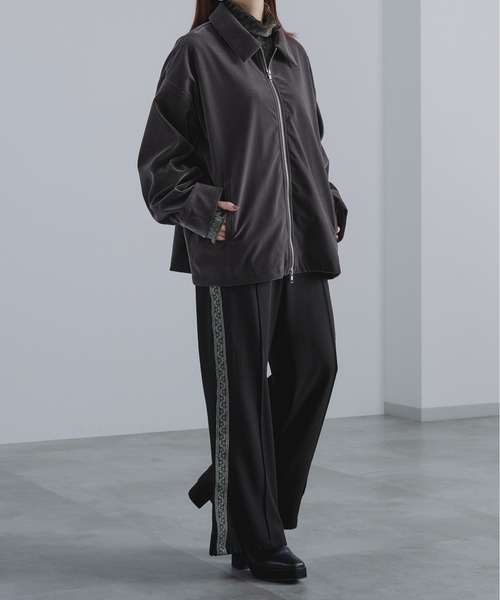 Ellno Loset（エルノロゼット）の「ダブルジップ別珍ブルゾン/セットアップ対応（ブルゾン・メンズ・チャコールグレー/ブラック・LARGE/SMALL/MEDIUM）」の15枚目の写真