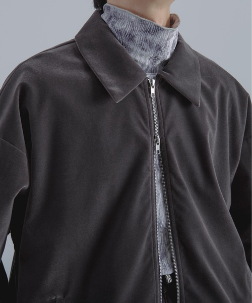 Ellno Loset（エルノロゼット）の「ダブルジップ別珍ブルゾン/セットアップ対応（ブルゾン・メンズ・チャコールグレー/ブラック・LARGE/SMALL/MEDIUM）」の20枚目の写真