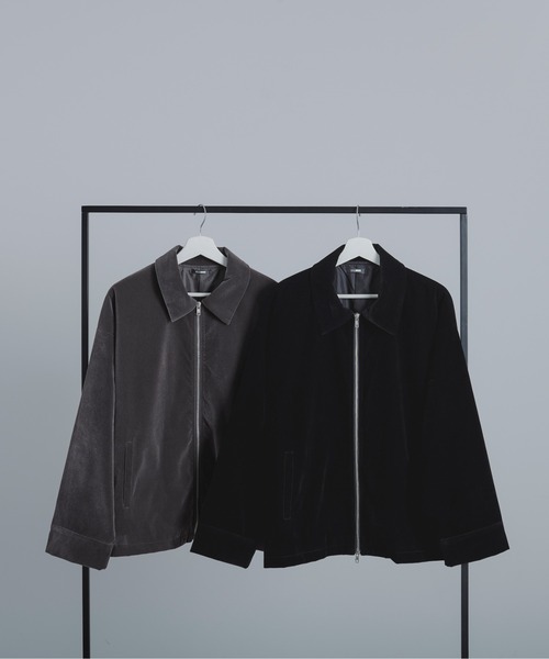 Ellno Loset（エルノロゼット）の「ダブルジップ別珍ブルゾン/セットアップ対応（ブルゾン・メンズ・チャコールグレー/ブラック・LARGE/SMALL/MEDIUM）」の22枚目の写真