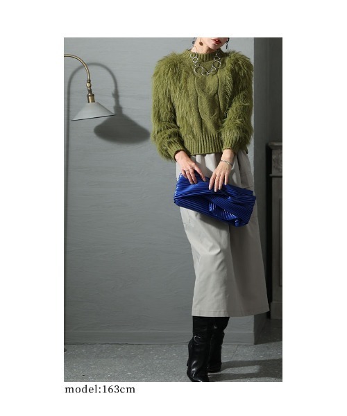 Sawa a la mode（サワアラモード）の「シャギーニット（ニット/セーター・レディース・グリーン/ピンク系その他・FREE）」の3枚目の写真