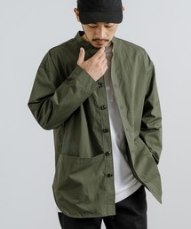 Upscape Audience アップスケープオーディエンス 日本製 綿ナイロン高密度ギャバオーバーサイズシャツジャケット AUD7225