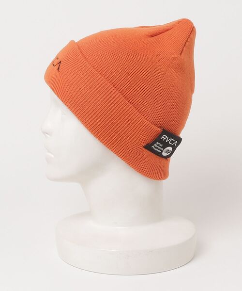 RVCA（ルーカ）の「RVCA/ルーカ ビーニー ダブルDOUBLE FACE BEANIE BD042-965（ニットキャップ/ビーニー・メンズ・オフホワイト/ブラウン/ブラック/オレンジ・FREE）」の8枚目の写真