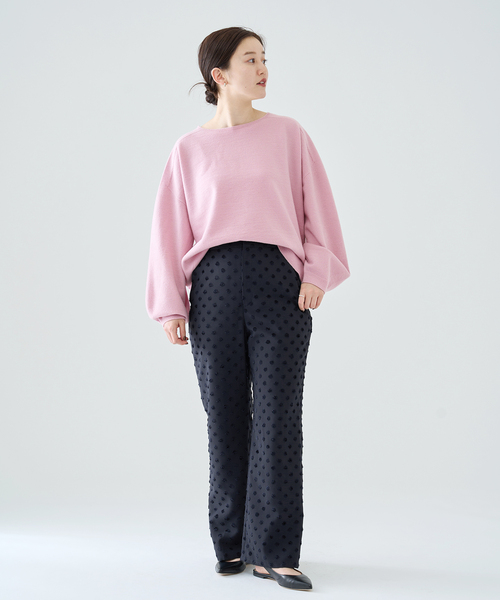 IENA(イエナ)の「ドットジャガードイージーパンツ(その他パンツ・レディース・ブラック/ネイビー・36/38)」の5枚目の写真