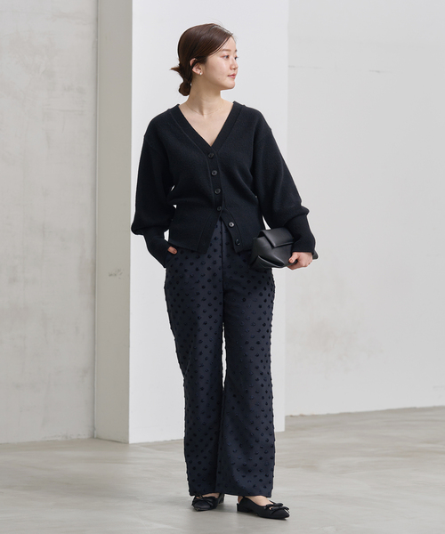 IENA(イエナ)の「ドットジャガードイージーパンツ(その他パンツ・レディース・ブラック/ネイビー・36/38)」の6枚目の写真