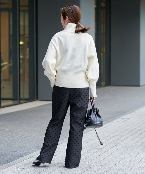 IENA(イエナ)の「ドットジャガードイージーパンツ(その他パンツ・レディース・ブラック/ネイビー・36/38)」の10枚目の写真