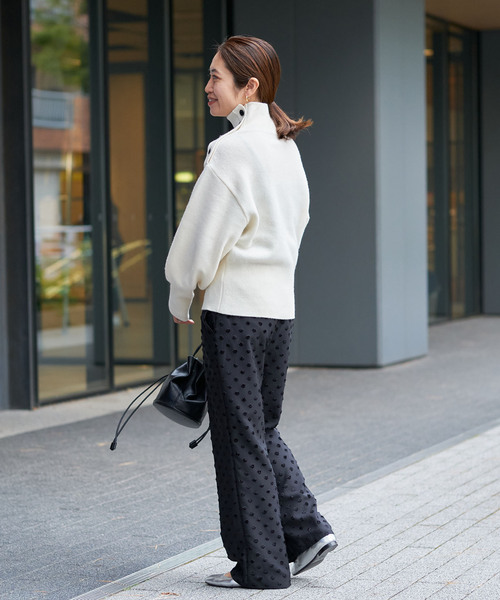 IENA(イエナ)の「ドットジャガードイージーパンツ(その他パンツ・レディース・ブラック/ネイビー・36/38)」の11枚目の写真