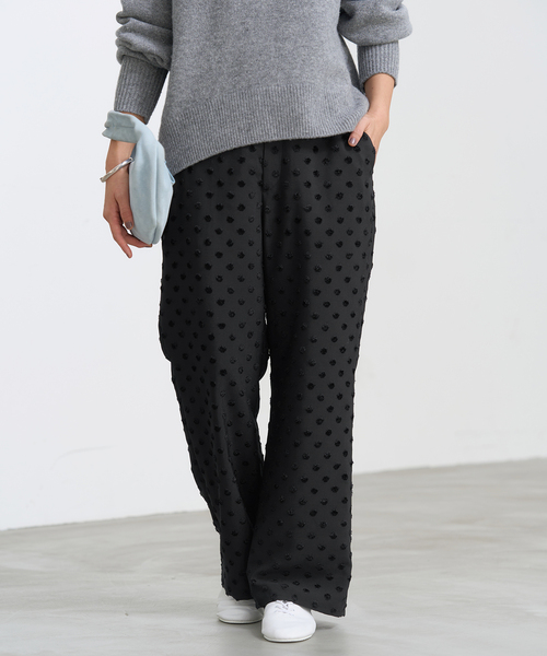 IENA(イエナ)の「ドットジャガードイージーパンツ(その他パンツ・レディース・ブラック/ネイビー・36/38)」の13枚目の写真