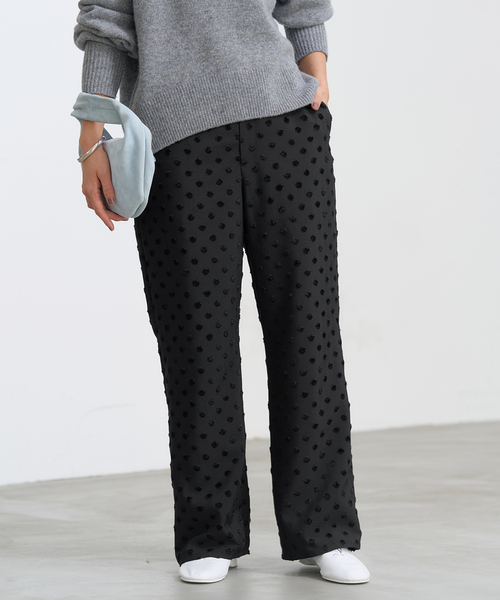IENA(イエナ)の「ドットジャガードイージーパンツ(その他パンツ・レディース・ブラック/ネイビー・36/38)」の14枚目の写真