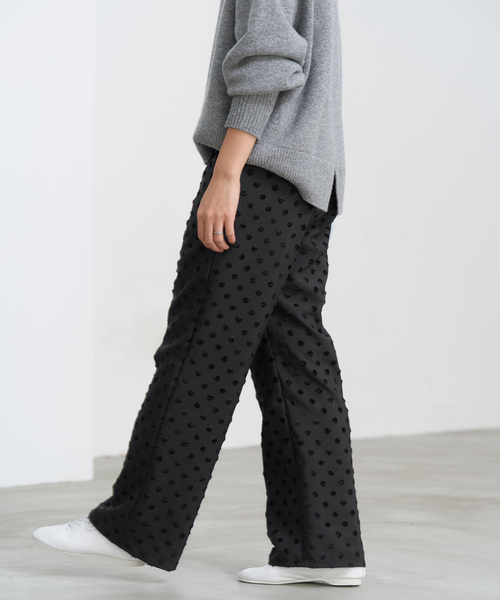 IENA(イエナ)の「ドットジャガードイージーパンツ(その他パンツ・レディース・ブラック/ネイビー・36/38)」の15枚目の写真