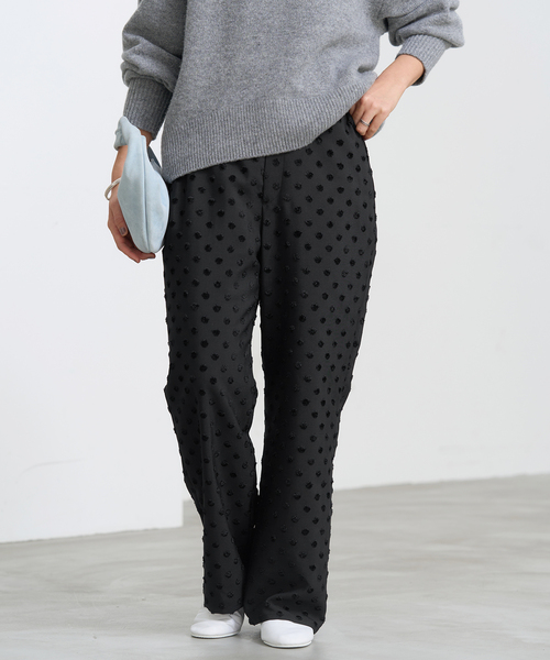 IENA(イエナ)の「ドットジャガードイージーパンツ(その他パンツ・レディース・ブラック/ネイビー・36/38)」の18枚目の写真