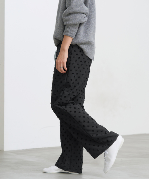 IENA(イエナ)の「ドットジャガードイージーパンツ(その他パンツ・レディース・ブラック/ネイビー・36/38)」の19枚目の写真