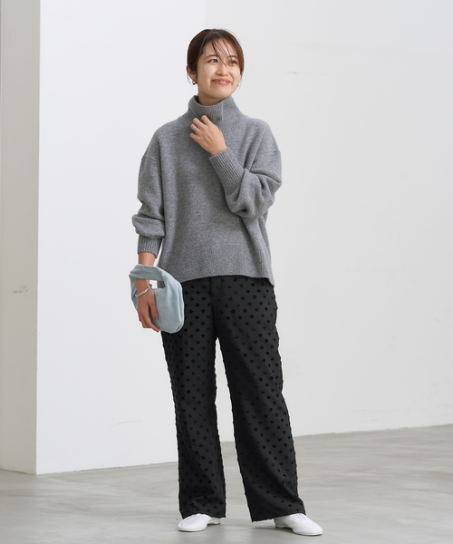 IENA(イエナ)の「ドットジャガードイージーパンツ(その他パンツ・レディース・ブラック/ネイビー・36/38)」の20枚目の写真