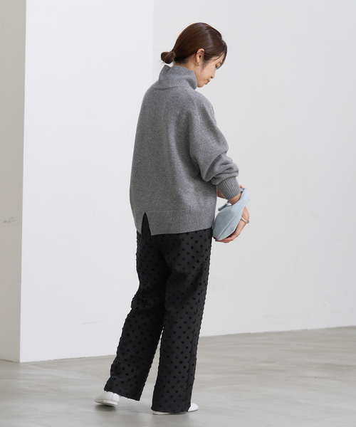 IENA(イエナ)の「ドットジャガードイージーパンツ(その他パンツ・レディース・ブラック/ネイビー・36/38)」の21枚目の写真