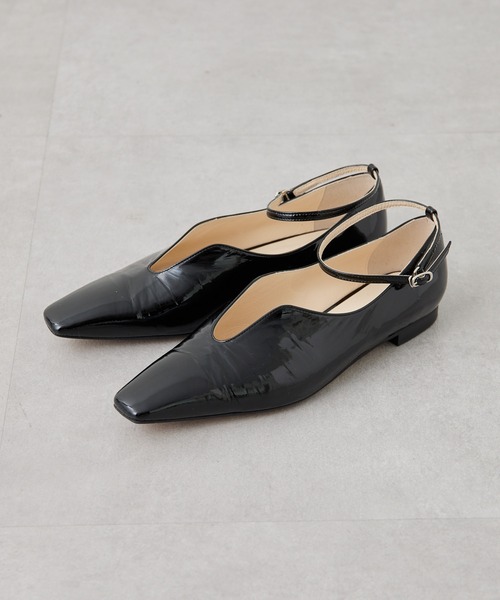 GALLARDAGALANTE（ガリャルダガランテ）の「【2.718】カーブラインフラットシューズ（パンプス・レディース・ブラック・38/37/36）」の4枚目の写真