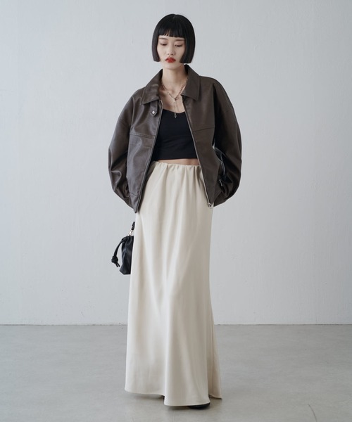Lui's(ルイス)の「サテンマーメイドスカート(スカート・レディース・モカ/オフホワイト/ブラック/チャコールグレー/カーキ・FREE)」の20枚目の写真